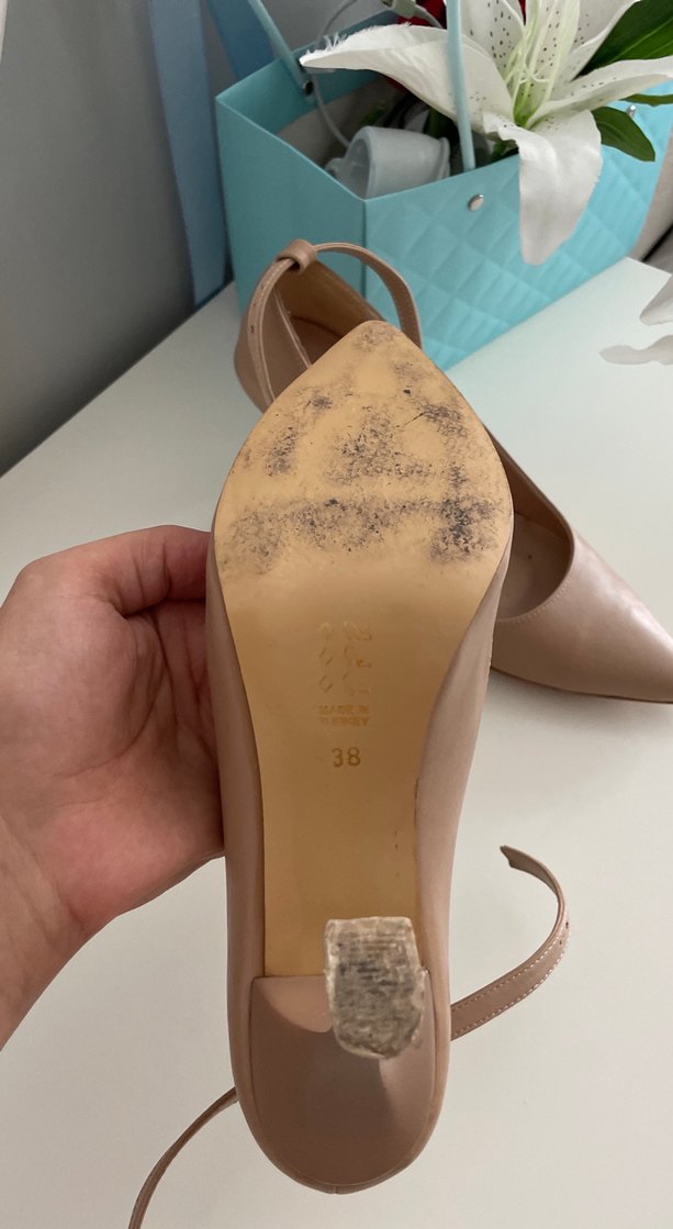 Bej Tokalı Stiletto Kadın Ayakkabı - Görsel 3