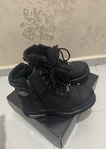 Kadın Siyah Deri Biker Bot, Tokalı, Yüksek Topuklu - Görsel 10