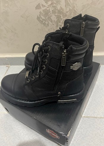 Kadın Siyah Deri Biker Bot, Tokalı, Yüksek Topuklu - Görsel 9