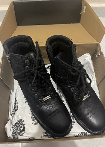 Kadın Siyah Deri Biker Bot, Tokalı, Yüksek Topuklu - Görsel 7