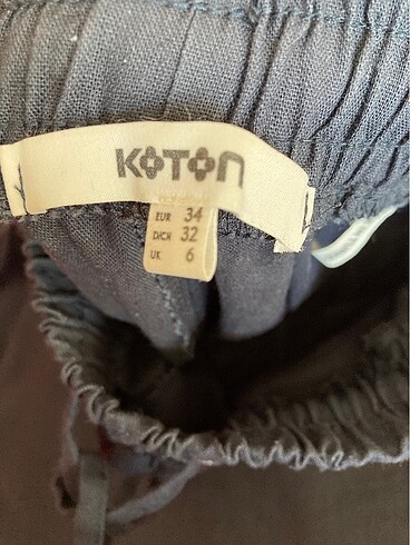 Koton Lacivert Keten Pantolon
