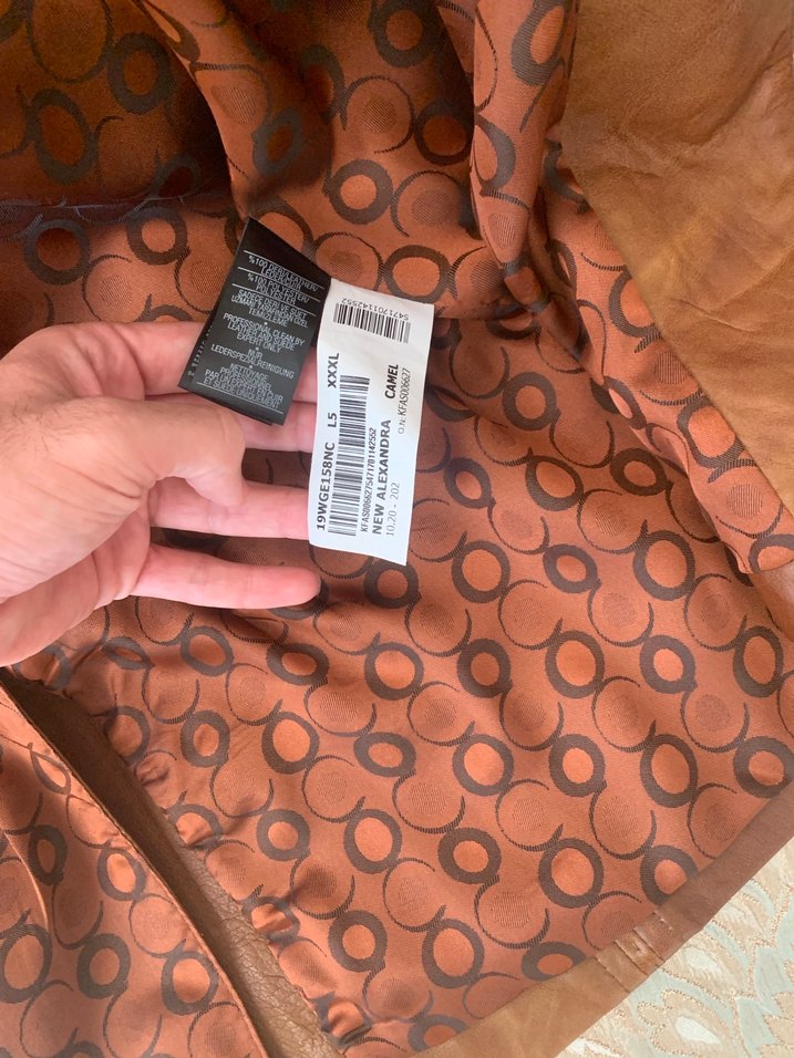 Kahverengi Kadın Deri Kürklü Uzun Ceket orjinal deri - Görsel 3