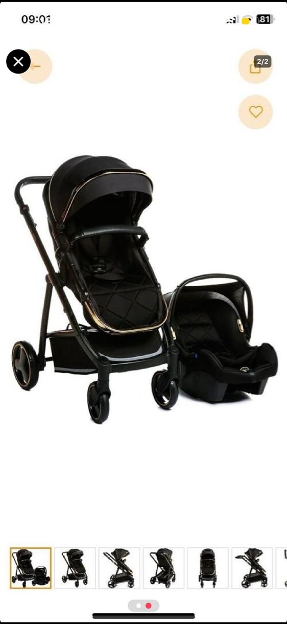 Baby Plus Galaxy Travel Sistem Bebek Arabası Siyah - Görsel 2