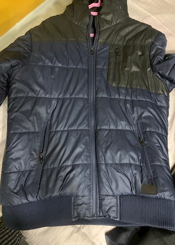 Erkek Lacivert Fermuarlı Street Wear Mont - Görsel 2