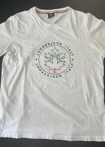 Lumberjack Erkek Beyaz Baskılı Kısa Kollu Tişört