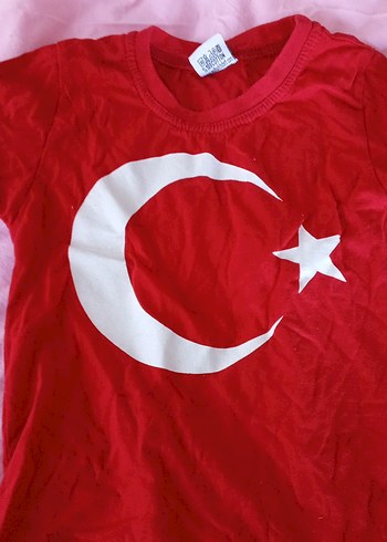 Parlak Kırmızı Çocuk Atlet Ay Yıldız Baskılı - Görsel 3