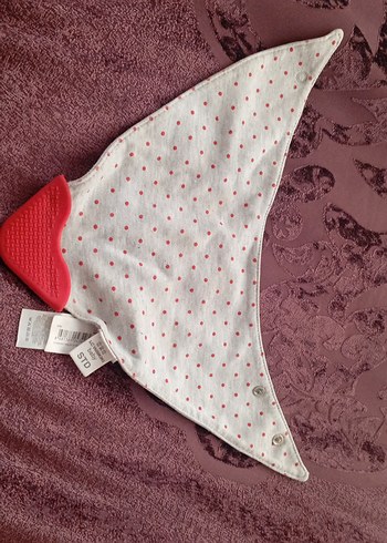 Bordo Noktalı Bebek Önlüğü - Görsel 2