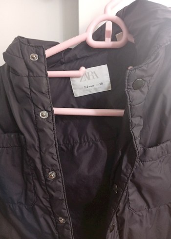 Düğmeli siyah Erkek Çocuk Mont - Görsel 3