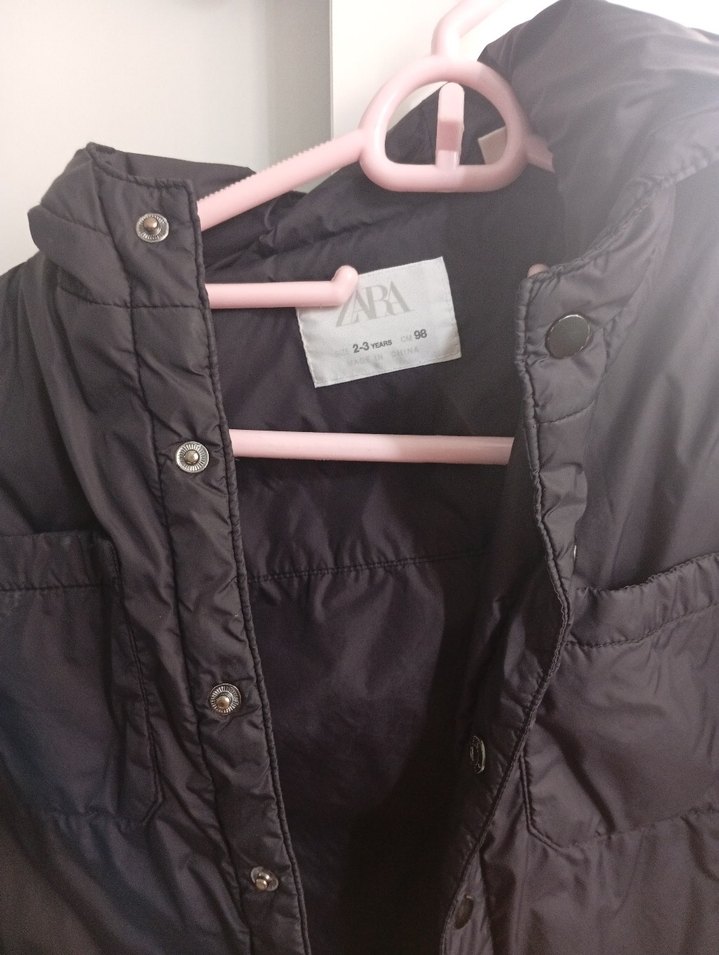 Düğmeli siyah Erkek Çocuk Mont - Görsel 3