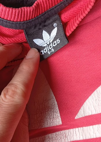 Kız Çocuk Kırmızı Adidas Sweatshirt - Görsel 3