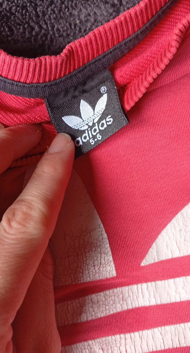 Kız Çocuk Kırmızı Adidas Sweatshirt - Görsel 3
