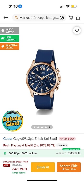 Guess Erkek Saati