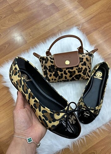 Beden Longchamp Leopar askılı çanta