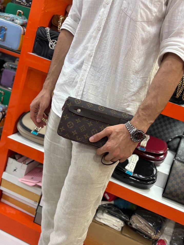 Kahverengi Kareli Erkek Cüzdanı - Görsel 4