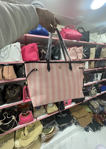 Victoria's secret Pembe Çizgili Kadın Çanta