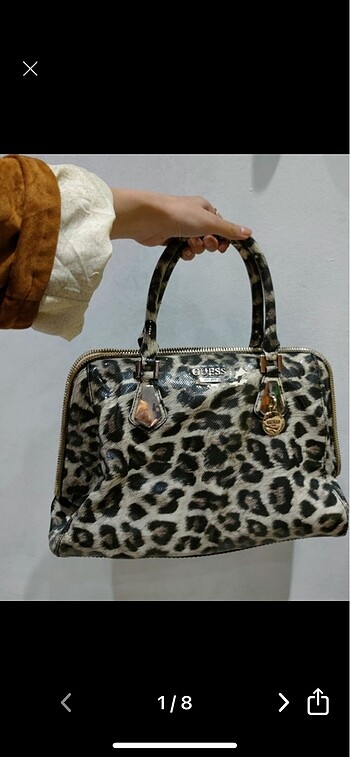 Guess orjinal leoparlı çanta