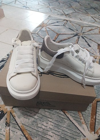 Beyaz Kadın Sneakers Stiletto Topuklu - Görsel 3