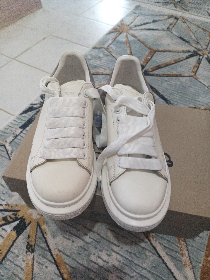 Beyaz Kadın Sneakers Stiletto Topuklu - Görsel 4