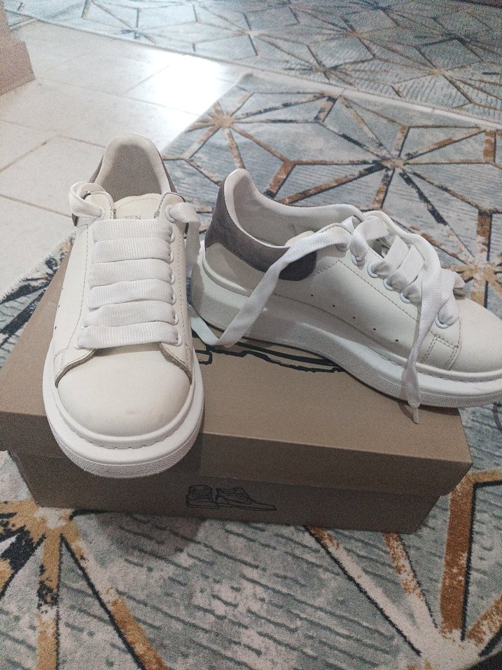 Beyaz Kadın Sneakers Stiletto Topuklu - Görsel 3