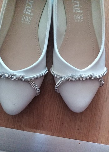 Kız Çocuk Beyaz Fiyonklu Babet - Görsel 2