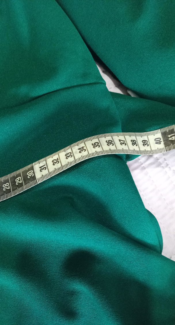 Uzun Kollu Yeşil Salaş Kadın Elbise - Görsel 3