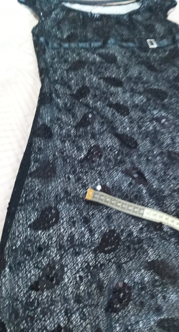 Siyah Dantel Detaylı Siyah Midi Elbise - Görsel 5