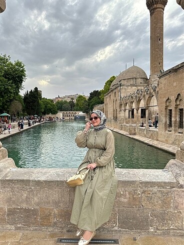 m Beden yeşil Renk tesettür elbise çağla yeşili elbise