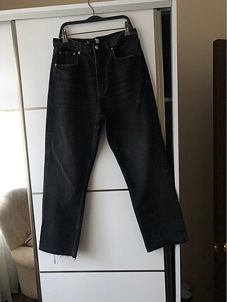 Topshop Gri Mom Jean