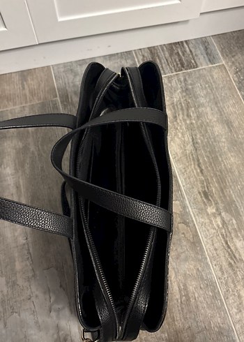 Siyah Deri Kadın Çanta Tokalı - Görsel 3