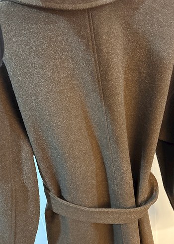 Kahverengi Kemerli Uzun Kadın Kaban - Görsel 10