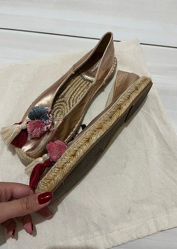 Püsküllü Bohem Pembe Dolgu Topuk Espadril - Görsel 5