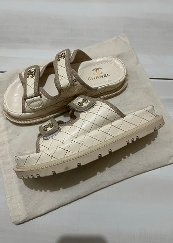 Chanel Chanel Beyaz Kadın Platform Sandalet