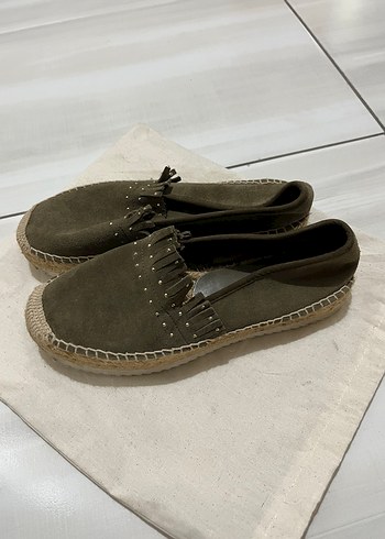 Kadın K Süet Dolgu Topuk Espadril - Görsel 6