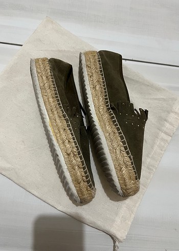 Kadın K Süet Dolgu Topuk Espadril - Görsel 4