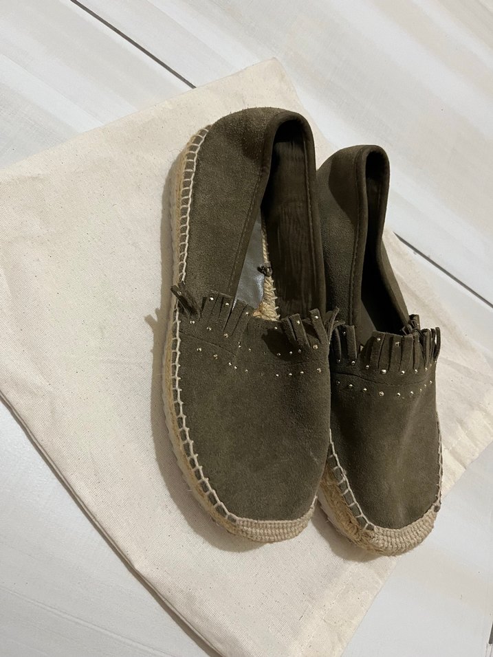 Kadın K Süet Dolgu Topuk Espadril - Görsel 2