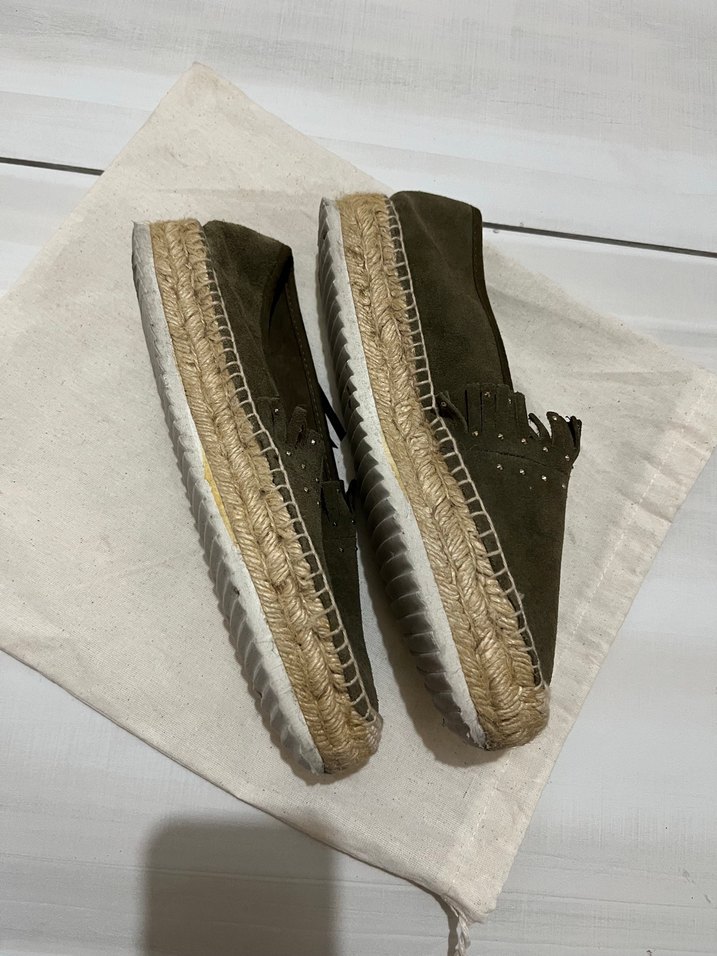 Kadın K Süet Dolgu Topuk Espadril - Görsel 4