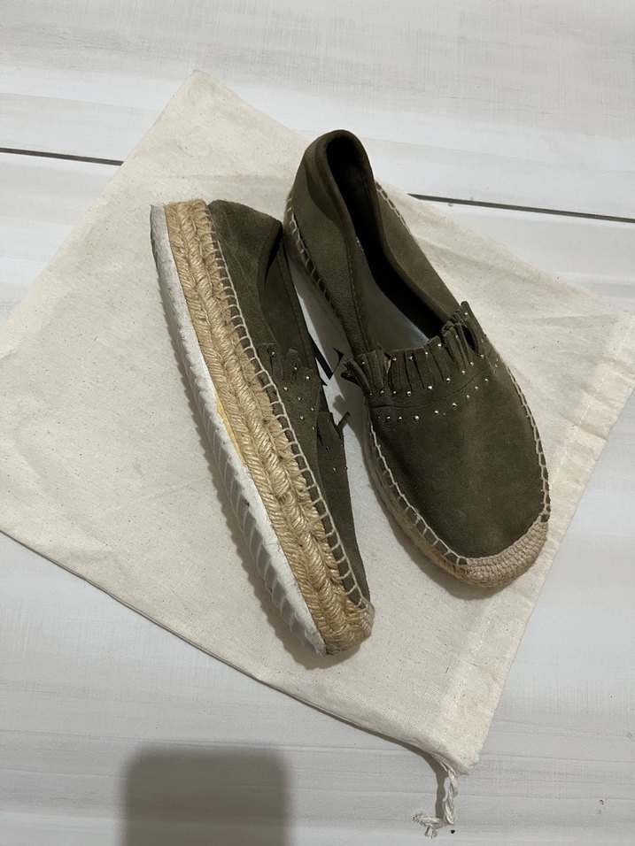 Kadın K Süet Dolgu Topuk Espadril - Görsel 3