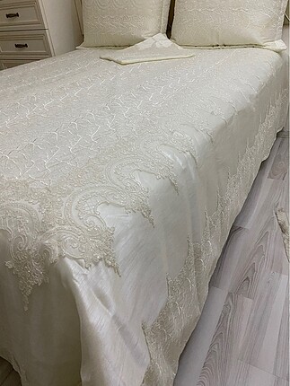  Beden Fransız dantel yatak örtüsü