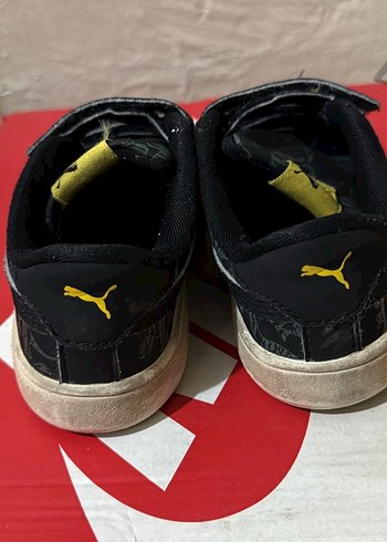 Erkek Çocuk Siyah Baskılı Cırtlı Spor Ayakkabı - Görsel 4