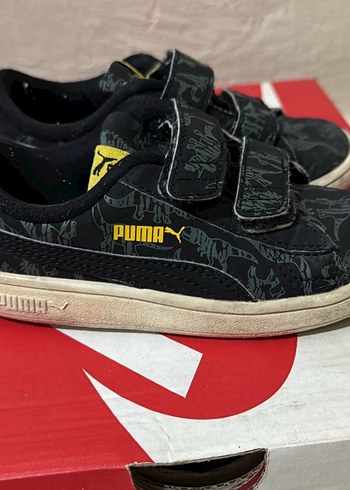 Erkek Çocuk Siyah Baskılı Cırtlı Spor Ayakkabı - Görsel 3