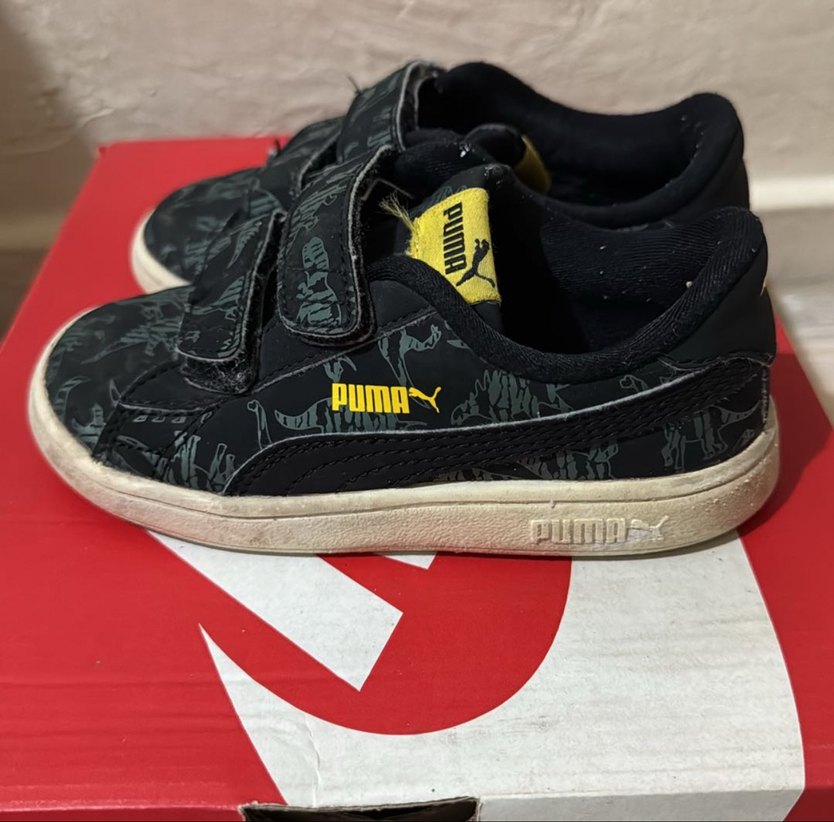 Erkek Çocuk Siyah Baskılı Cırtlı Spor Ayakkabı - Görsel 2