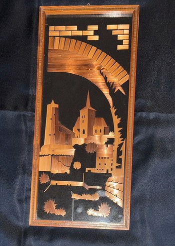 Altın Renkli Ahşap Mozaik Tablo - Görsel 3