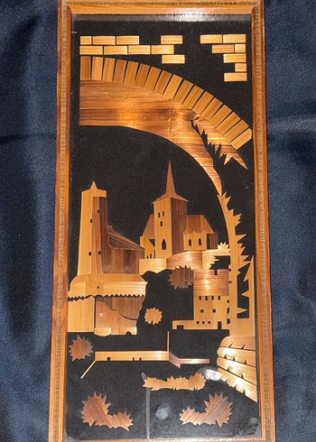 Altın Renkli Ahşap Mozaik Tablo - Görsel 2