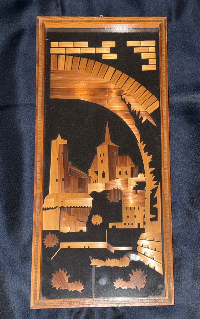 Altın Renkli Ahşap Mozaik Tablo - Görsel 2