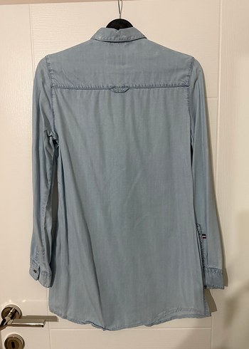 Us Polo Düğmeli Uzun Kollu Denim Gömlek - Görsel 2