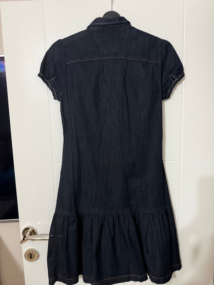 Mavi Jeans Kısa Kollu Lacivert Denim Elbise - Görsel 2