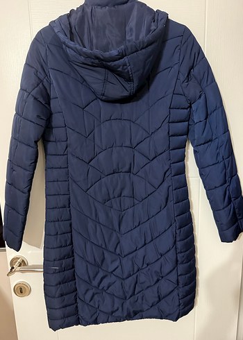 Us Polo Düğmeli Lacivert Kadın Kışlık Mont - Görsel 2