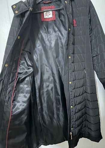 Us Polo Siyah Fermuarlı Kadın Midi Ceket - Görsel 3