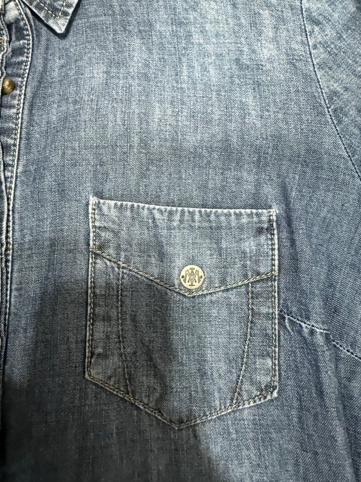 Kadın Lacivert Uzun Kollu Denim Elbise - Görsel 4