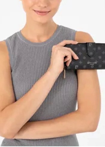 Pierre Cardin Siyah Deri Kadın Cüzdanı - Görsel 2